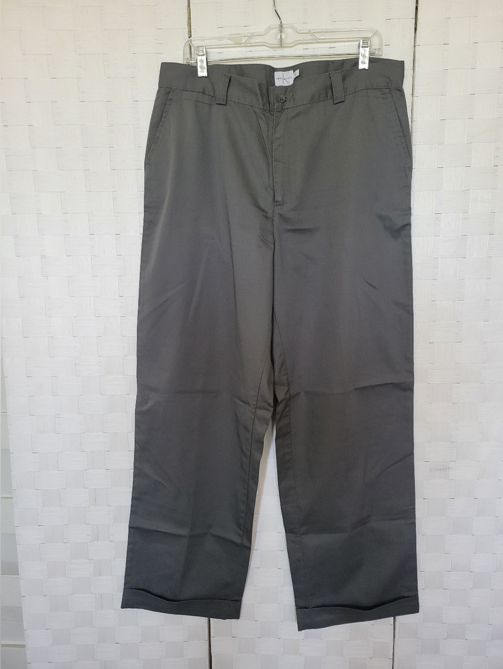 Calvin Klein Womens Dark Gray Chino Pants
